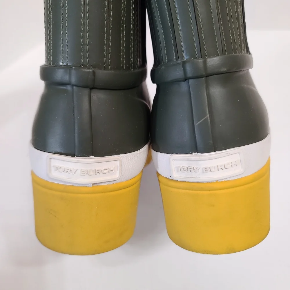 Tory Burch | Foul Weather Colorblock Lug Sole Boots in Leccio Size 7